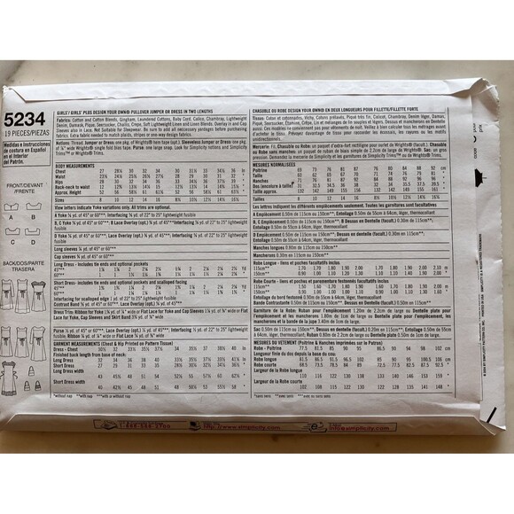 Simplicity Pattern 5234 Juniors Design Your Own Pullover Dress Sz 8-10-12-14-16 - Picture 3 of 5